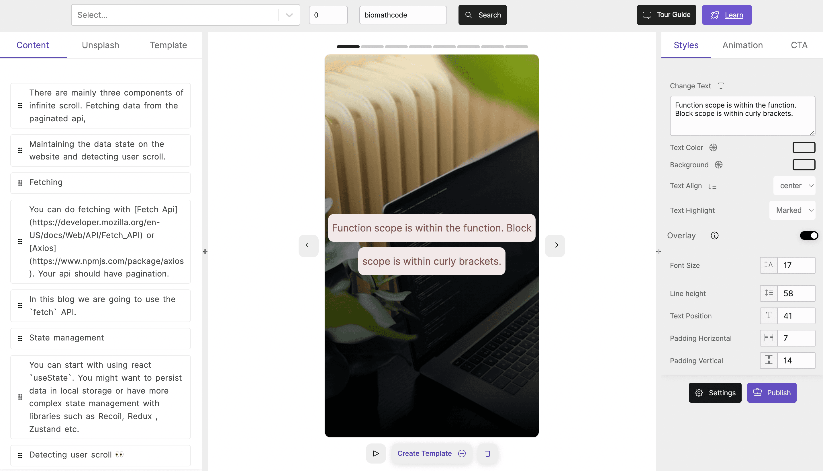 Create WebStories from your hashnode Blog Posts